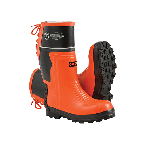 Bottes de foresterie en caoutchouc orange
